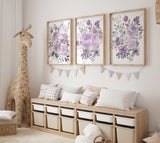 Purple Nursery Name Print